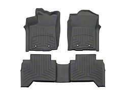 Weathertech Front and Rear Floor Liner HP; Black (18-23 Tacoma Double Cab w/ Automatic Transmission)