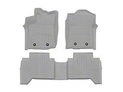 Weathertech Front and Rear Floor Liner HP; Gray (18-23 Tacoma Double Cab w/ Automatic Transmission)