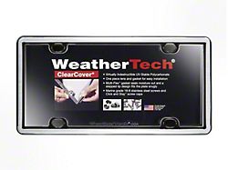 Weathertech ClearCover License Plate Frame; Chrome/Black (Universal; Some Adaptation May Be Required)