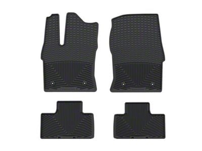 Weathertech All-Weather Front and Rear Rubber Floor Mats; Black (22-24 Tundra Double Cab)