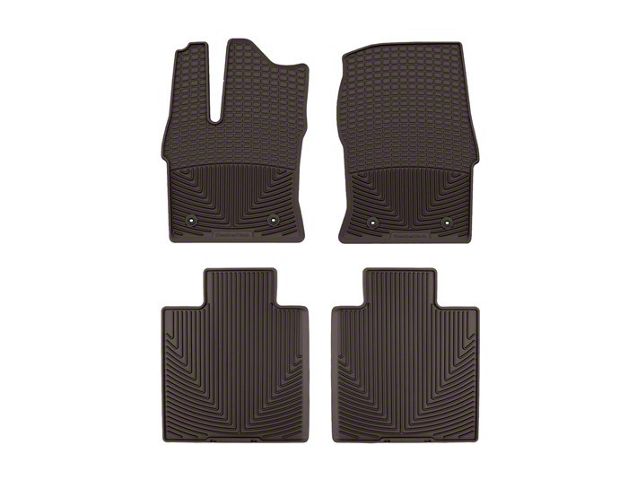 Weathertech All-Weather Front and Rear Rubber Floor Mats; Cocoa (22-24 Tundra Double Cab)