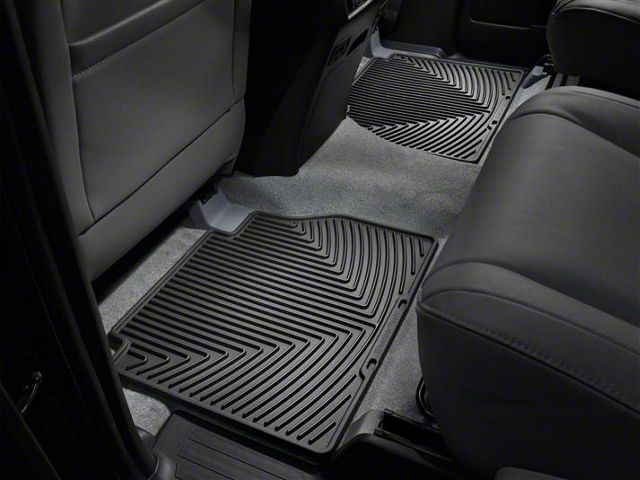 Weathertech All-Weather Rear Rubber Floor Mats; Black (07-21 Tundra Double Cab, CrewMax)