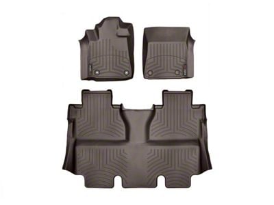 Weathertech DigitalFit Front and Rear Floor Liners; Cocoa (14-21 Tundra CrewMax)