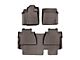 Weathertech DigitalFit Front and Rear Floor Liners; Cocoa (14-21 Tundra Double Cab w/o Underseat Storage)