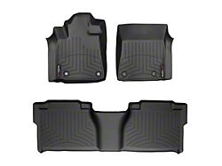 Weathertech DigitalFit Front and Rear Floor Liners for Vinyl Floors; Black (12-13 Tundra Double Cab)