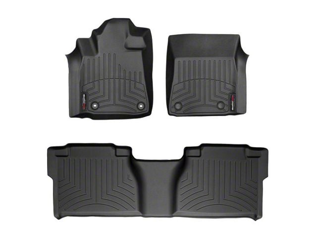 Weathertech DigitalFit Front and Rear Floor Liners for Vinyl Floors; Black (12-13 Tundra Double Cab)