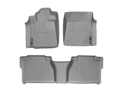 Weathertech DigitalFit Front and Rear Floor Liners; Gray (07-11 Tundra Double Cab)