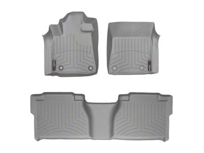 Weathertech DigitalFit Front and Rear Floor Liners; Gray (12-13 Tundra Double Cab)