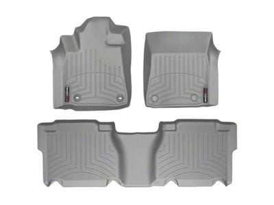 Weathertech DigitalFit Front and Rear Floor Liners; Gray (12-13 Tundra CrewMax)