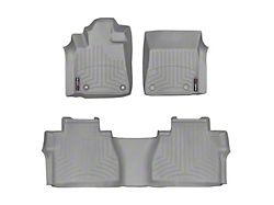 Weathertech DigitalFit Front and Rear Floor Liners; Gray (14-21 Tundra Double Cab w/ Underseat Storage)