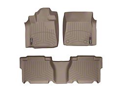 Weathertech DigitalFit Front and Rear Floor Liners; Tan (07-11 Tundra CrewMax)