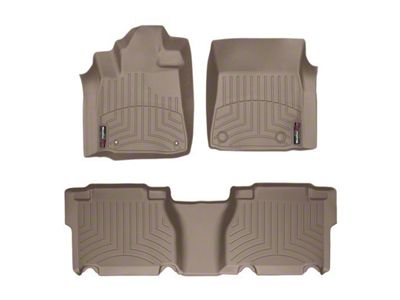 Weathertech DigitalFit Front and Rear Floor Liners; Tan (07-11 Tundra CrewMax)