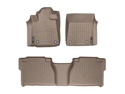 Weathertech DigitalFit Front and Rear Floor Liners; Tan (12-13 Tundra Double Cab)