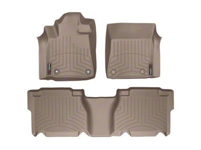 Weathertech DigitalFit Front and Rear Floor Liners; Tan (12-13 Tundra CrewMax)