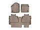 Weathertech DigitalFit Front and Rear Floor Liners; Tan (14-21 Tundra Double Cab w/o Underseat Storage)
