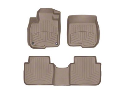 Weathertech Front and Rear Floor Liner HP; Tan (14-21 Tundra CrewMax)