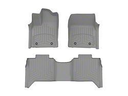 Weathertech Front and Rear Floor Liner HP; Gray (22-24 Tundra CrewMax)