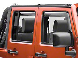 Weathertech Side Window Deflectors; Front and Rear; Dark Smoke (07-18 Jeep Wrangler JK 4-Door)