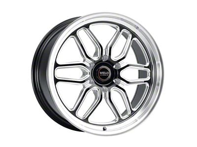 WELD Street Performance Laguna 6 Drag Gloss Black Milled 6-Lug Wheel; 20x10; 38mm Offset (22-25 Bronco Raptor)