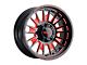 Weld Off-Road Scorch Gloss Black with Red Milled Spokes 6-Lug Wheel; 22x12; -44mm Offset (03-09 4Runner)