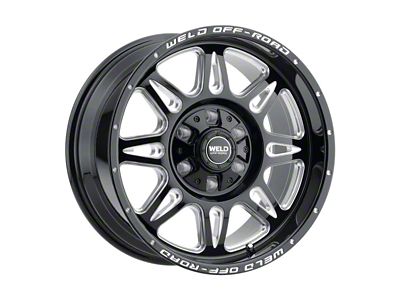 Weld Off-Road Cheyenne Gloss Black Milled 6-Lug Wheel; 20x10; -18mm Offset (04-15 Titan)