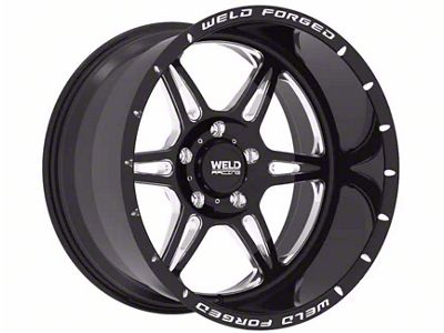 Weld Off-Road Cheyenne Six XT Gloss Black Milled 6-Lug Wheel; 22x12; -51mm Offset (04-15 Titan)