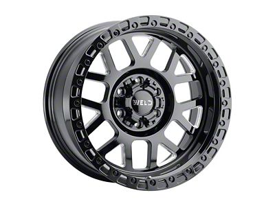 Weld Off-Road Cinch Gloss Black Milled 6-Lug Wheel; 20x9; 20mm Offset (04-15 Titan)