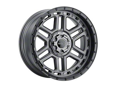 Weld Off-Road Crux Satin Gunmetal with Satin Black Ring 6-Lug Wheel; 20x12; -44mm Offset (04-15 Titan)