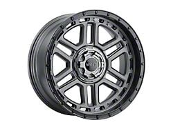 Weld Off-Road Crux Satin Gunmetal with Satin Black Ring 6-Lug Wheel; 20x9; 20mm Offset (04-15 Titan)