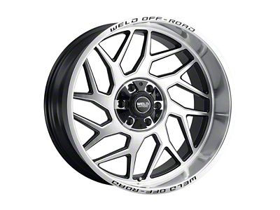 Weld Off-Road Fulcrum Gloss Black Machined 6-Lug Wheel; 20x12; -44mm Offset (04-15 Titan)