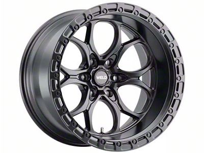 Weld Off-Road Ledge Six Satin Black 6-Lug Wheel; 18x9; -12mm Offset (04-15 Titan)