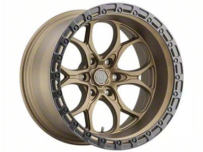 Weld Off-Road Ledge Six Satin Bronze with Satin Black Ring 6-Lug Wheel; 18x9; -12mm Offset (04-15 Titan)