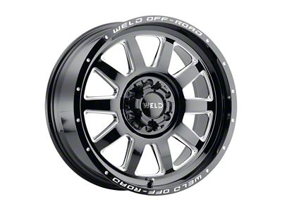 Weld Off-Road Stealth Gloss Black Milled 6-Lug Wheel; 18x9; 0mm Offset (04-15 Titan)