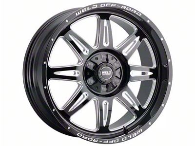 Weld Off-Road Cheyenne Gloss Black Milled 6-Lug Wheel; 22x12; -44mm Offset (05-15 Tacoma)