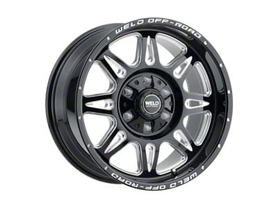 Weld Off-Road Cheyenne Gloss Black Milled 6-Lug Wheel; 20x9; 0mm Offset (05-15 Tacoma)