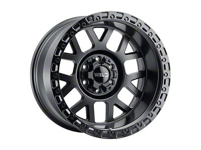 Weld Off-Road Cinch Satin Black with Gloss Black Ring 6-Lug Wheel; 20x9; 20mm Offset (05-15 Tacoma)