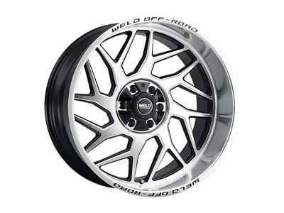 Weld Off-Road Fulcrum Gloss Black Machined 6-Lug Wheel; 20x12; -44mm Offset (05-15 Tacoma)