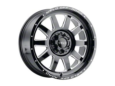 Weld Off-Road Stealth Gloss Black Milled 6-Lug Wheel; 18x9; 0mm Offset (05-15 Tacoma)