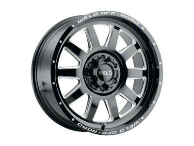 Weld Off-Road Stealth Gloss Black Milled 6-Lug Wheel; 20x9; 0mm Offset (05-15 Tacoma)
