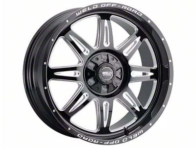 Weld Off-Road Cheyenne Gloss Black Milled 6-Lug Wheel; 22x12; -44mm Offset (10-24 4Runner)