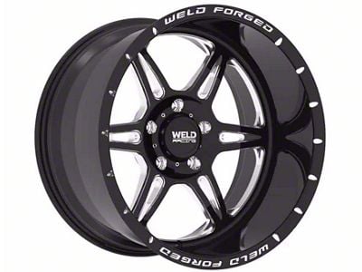 Weld Off-Road Cheyenne Six XT Gloss Black Milled 6-Lug Wheel; 22x12; -51mm Offset (10-24 4Runner)