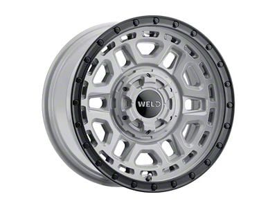 Weld Off-Road Crux Gloss Armor Gray with Satin Black Ring 6-Lug Wheel; 17x9; -12mm Offset (10-24 4Runner)