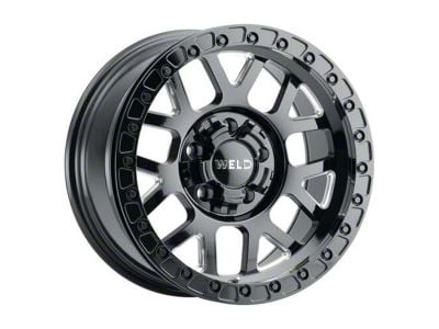 Weld Off-Road Cinch Beadlock Gloss Black Milled 6-Lug Wheel; 17x9; -12mm Offset (2024 Tacoma)