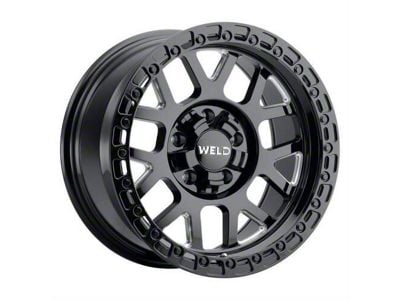 Weld Off-Road Cinch Gloss Black Milled 6-Lug Wheel; 20x10; 13mm Offset (2024 Tacoma)