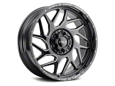 Weld Off-Road Fulcrum Gloss Black Milled 6-Lug Wheel; 20x10; -18mm Offset (2024 Tacoma)