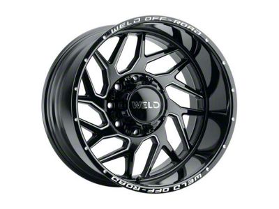 Weld Off-Road Fulcrum Gloss Black Milled 6-Lug Wheel; 20x12; -44mm Offset (2024 Tacoma)