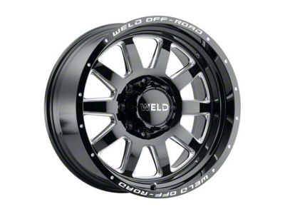 Weld Off-Road Stealth Gloss Black Milled 6-Lug Wheel; 20x9; 0mm Offset (2024 Tacoma)