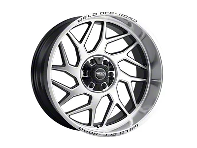 Weld Off-Road Fulcrum Gloss Black Machined 6-Lug Wheel; 20x9; 0mm Offset (03-09 4Runner)