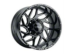 Weld Off-Road Fulcrum Gloss Black Milled 6-Lug Wheel; 22x10; -18mm Offset (21-24 Bronco, Excluding Raptor)