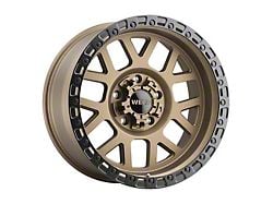 Weld Off-Road Cinch Satin Bronze with Satin Black Ring Wheel; 17x8.5; 38mm Offset (84-01 Jeep Cherokee XJ)